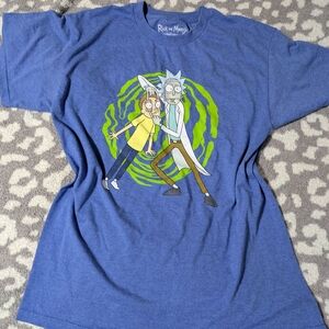 2/30$ Rick and Morty Blue Graphic T-Shirt